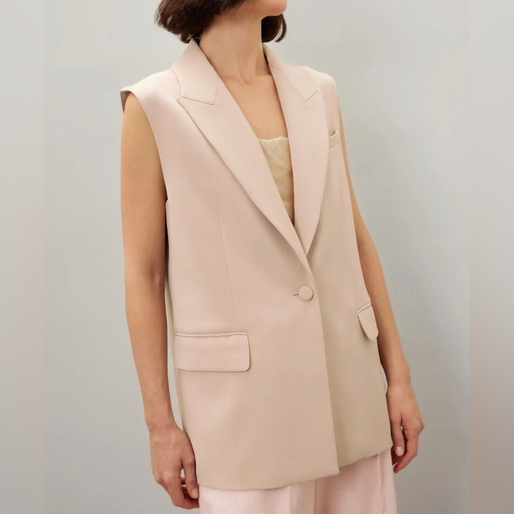 Adam Lippes Beige Blazer Vest
